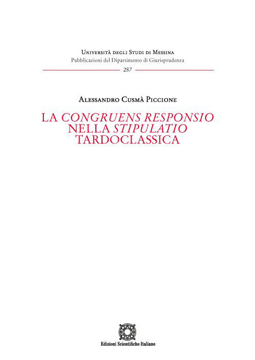 La congruens responsio nella stipulatio tardoclassica