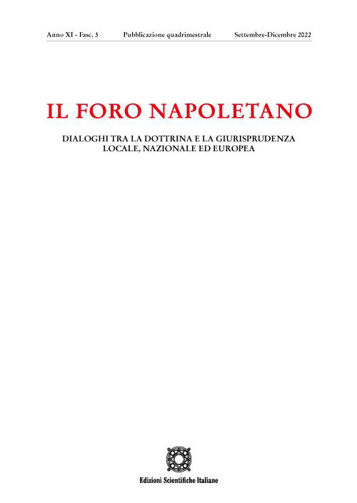 Il Foro napoletano. Dialoghi tra la dottrina e la giurisprudenza locale, nazionale ed europea. Vol. 3
