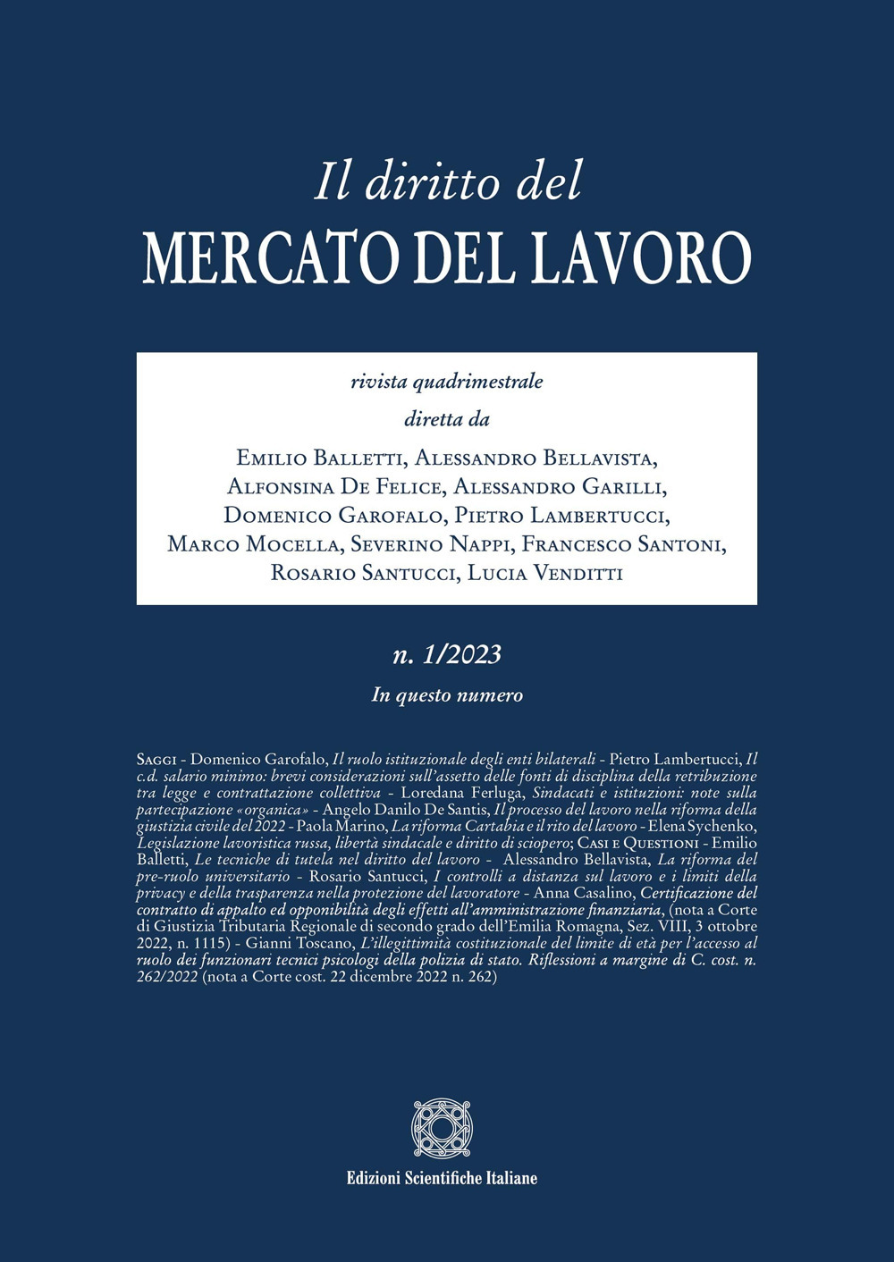 Il diritto del mercato del lavoro. Vol. 1