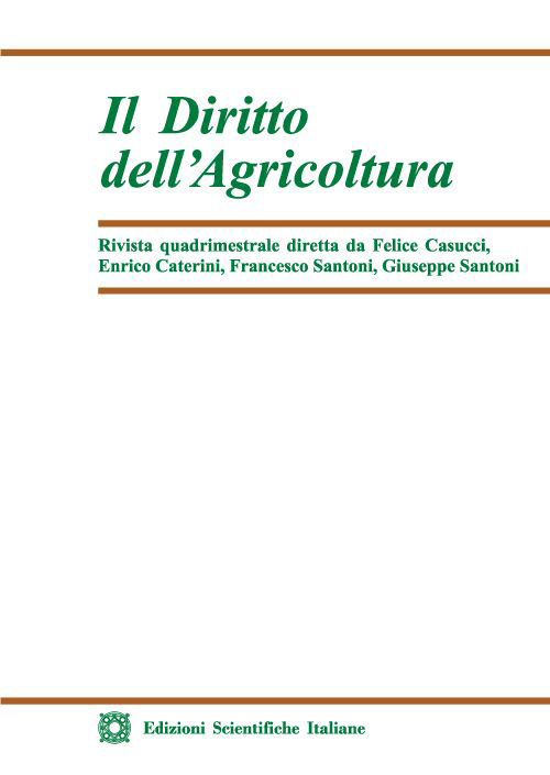 Il diritto dell'agricoltura. Vol. 1