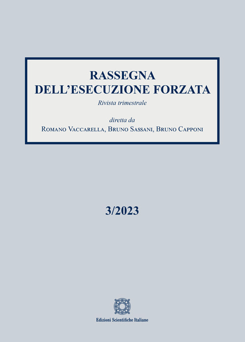Rassegna dell'esecuzione forzata. Vol. 3