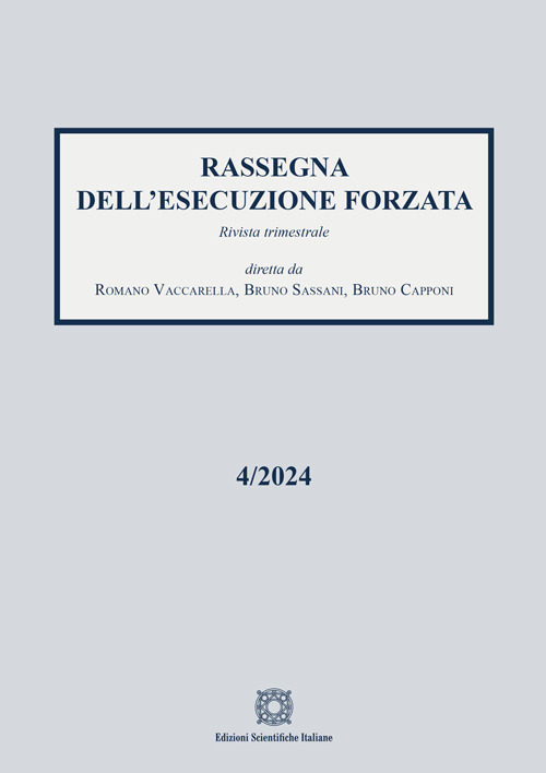 Rassegna dell'esecuzione forzata. Vol. 4
