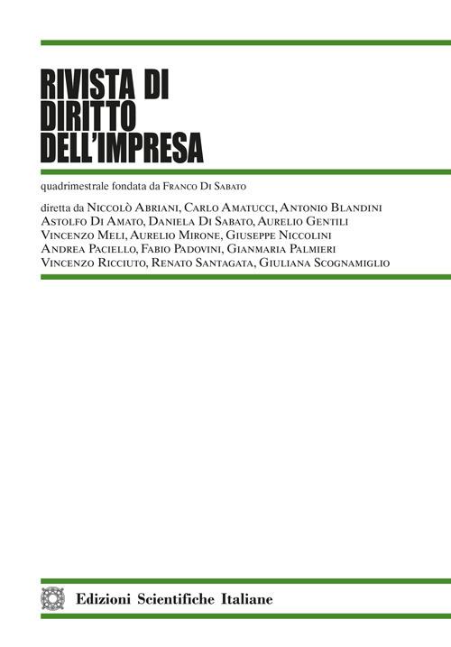 Rivista di diritto dell'impresa. Vol. 1