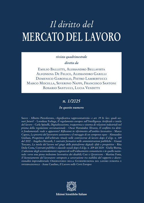 Il diritto del mercato del lavoro. Vol. 1