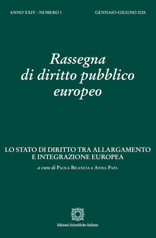 Rassegna di diritto pubblico europeo. Vol. 1
