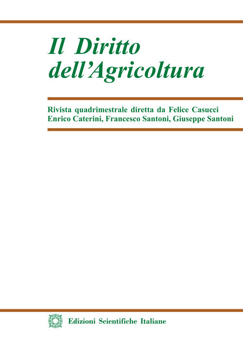Il diritto dell'agricoltura. Vol. 2