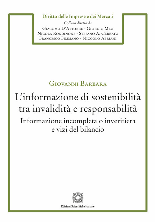 L'informazione di sostenibilità tra invalidità e responsabilità