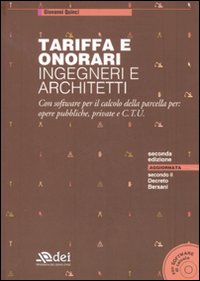 Tariffa e onorari ingegneri e architetti per il calcolo della parcella per opere pubbliche, private e C.T.U