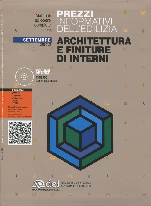 Prezzi informativi dell'edilizia. Architettura e finiture di interni. Settembre 2012