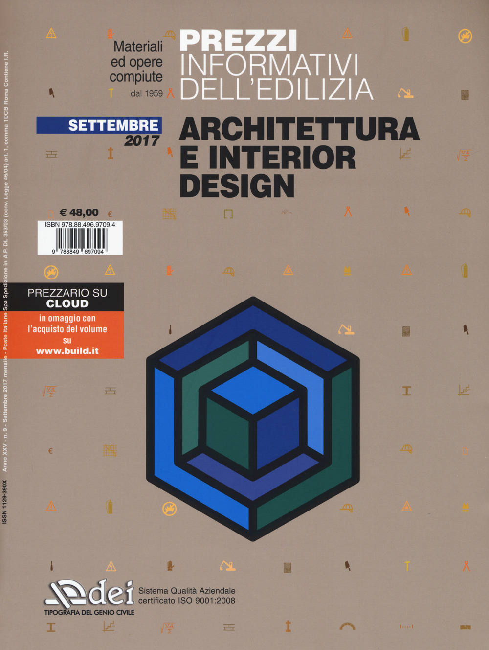 Prezzi informativi dell'edilizia. Architettura e interior design. Settembre 2017