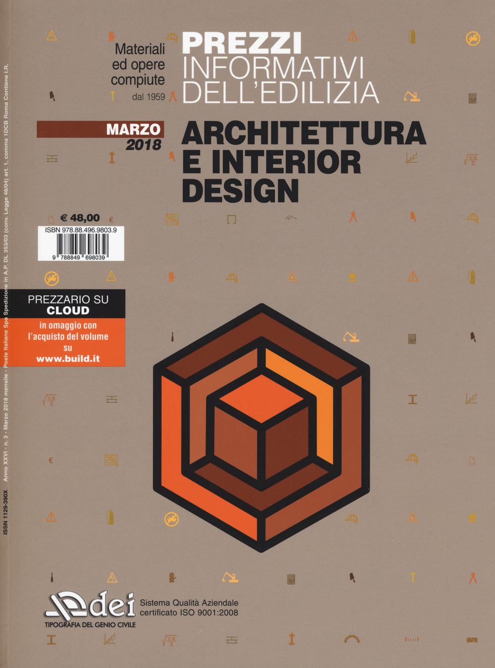 Prezzi informativi dell'edilizia. Architettura e interior design. Marzo 2018