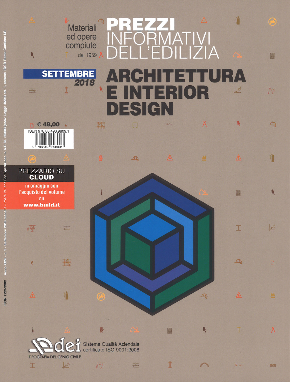 Prezzi informativi dell'edilizia. Architettura e interior design. Settembre 2018