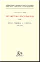 Del metodo sociologico. Studi e polemiche di sociologia