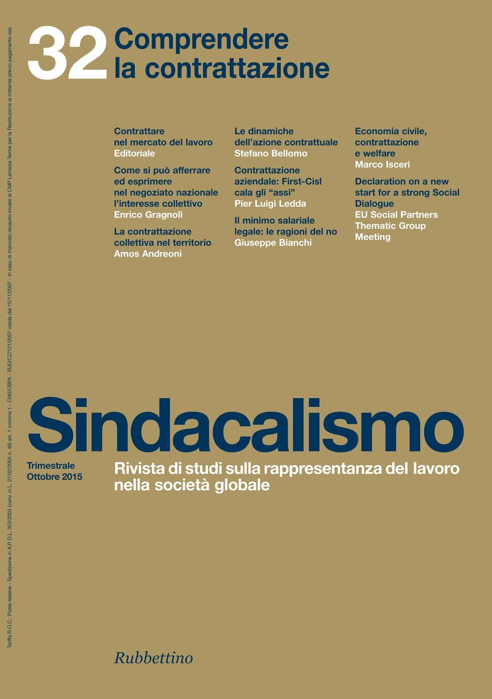 Sindacalismo. Vol. 32