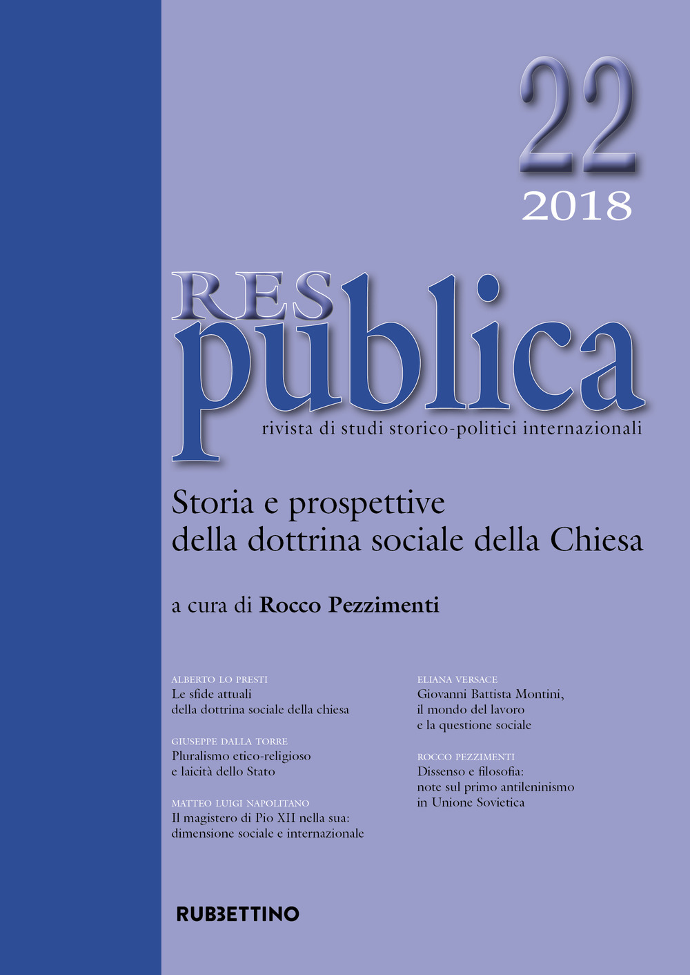 Res publica. Vol. 22: Storia e prospettive della dottrina sociale della chiesa