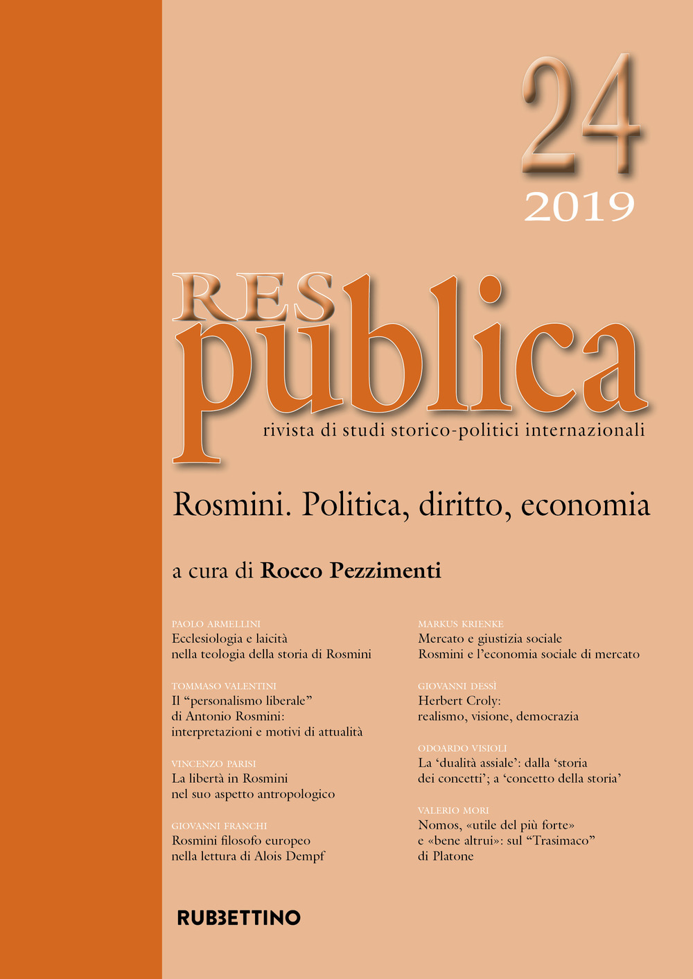 Res publica. Vol. 24: Rosmini. Politica, diritto, economia