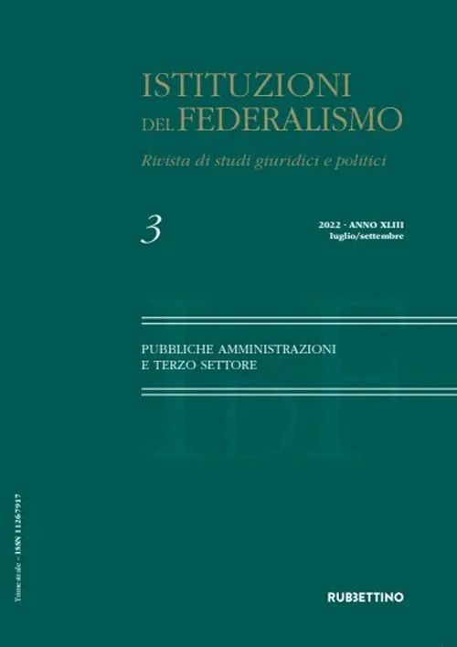 Istituzioni del federalismo. Rivista di studi giuridici e politici. Vol. 3: Pubbliche amministrazioni e terzo settore