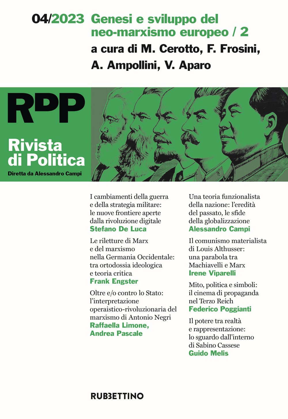 Rivista di politica. Vol. 4: Genesi e sviluppo del neo-marxismo europeo/2