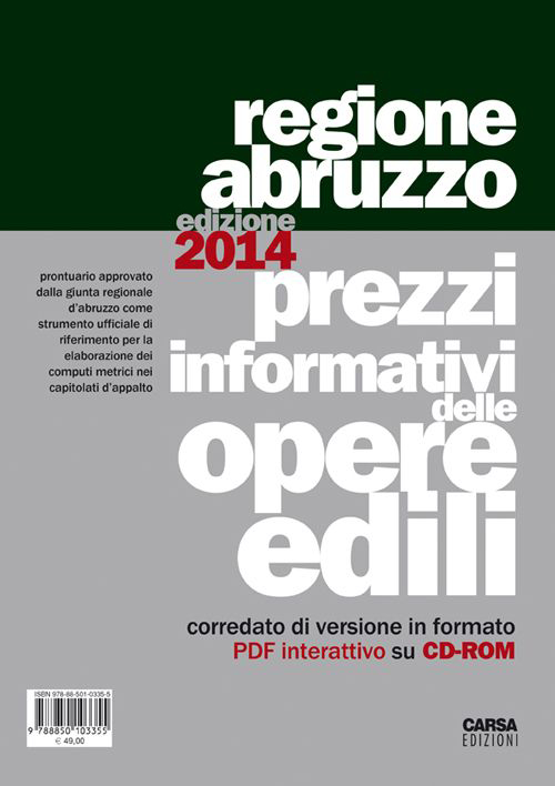 Prezzi informativi delle opere edili nella regione Abruzzo (2014)