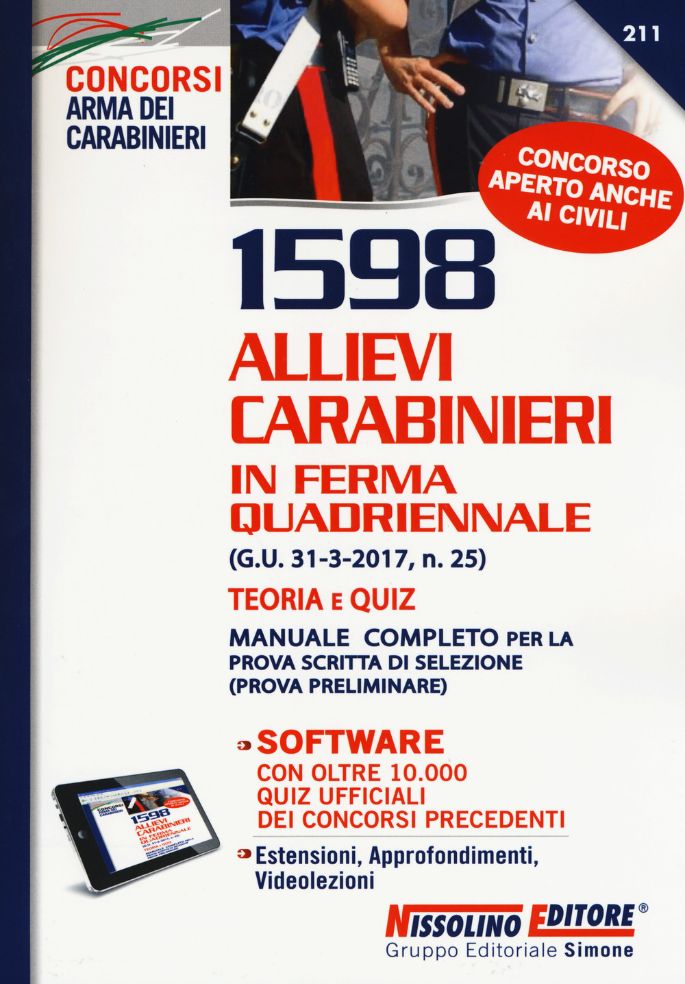 1598 allievi carabinieri in ferma quadriennale. Teoria e quiz