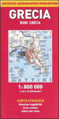 Grecia. Rodi, Creta 1:800.000