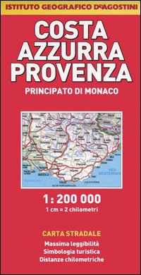 Costa Azzurra, Provenza, Principato di Monaco 1:200.000