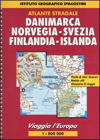 Viaggia l'Europa. Danimarca, Norvegia, Svezia, Finlandia, Islanda 1:800 000