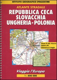 Viaggia l'Europa. Repubblica Ceca, Slovacchia, Ungheria, Polonia 1:800.000