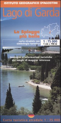 Lago di Garda 1:75 000. Con guida turistica. Ediz. italiana e tedesca