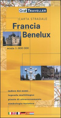 Francia, Benelux. Carta stradale 1:800.000