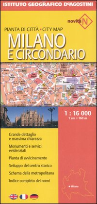 Milano e circondario 1:16 000