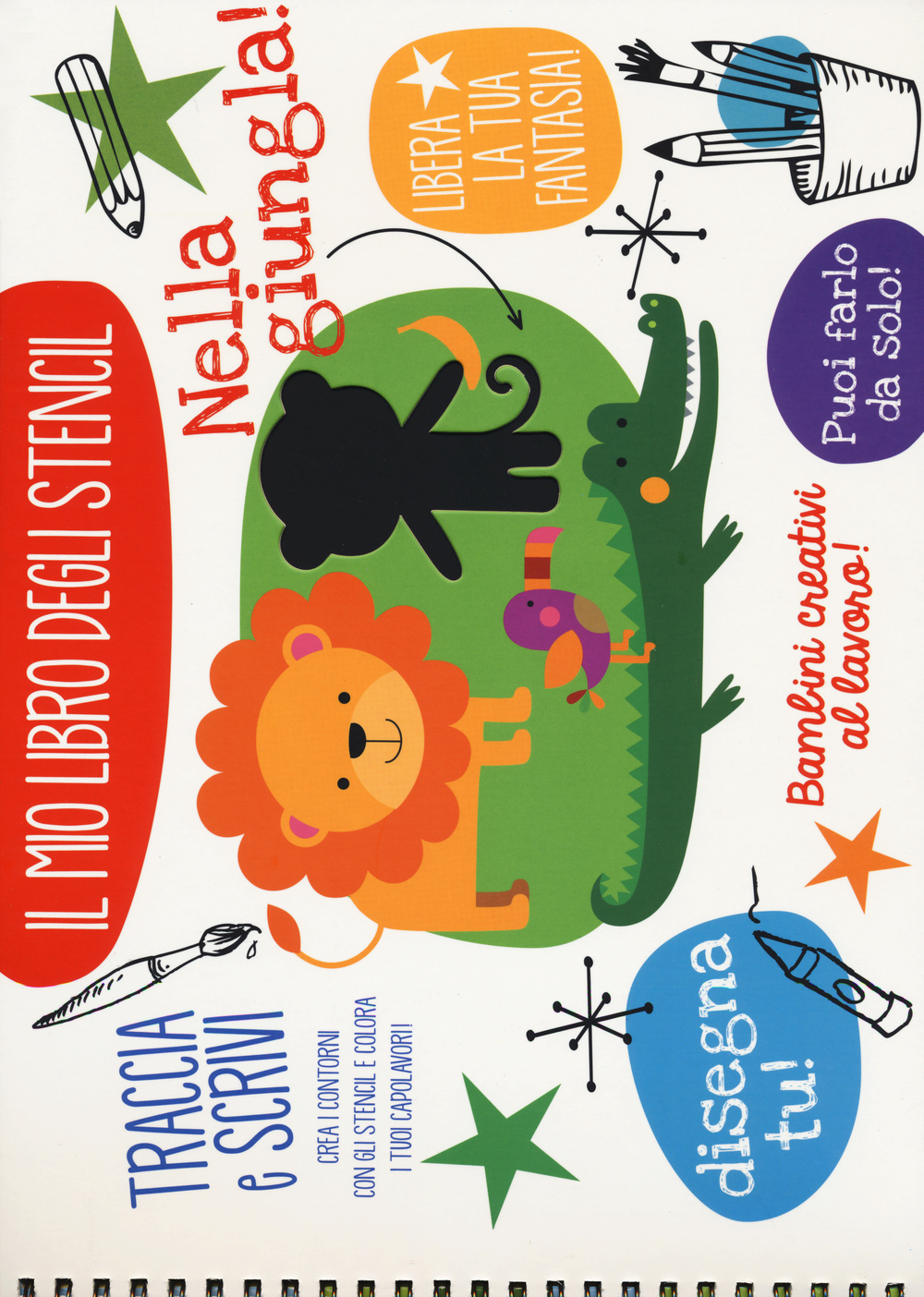 Nella giungla! Il libro degli stencil