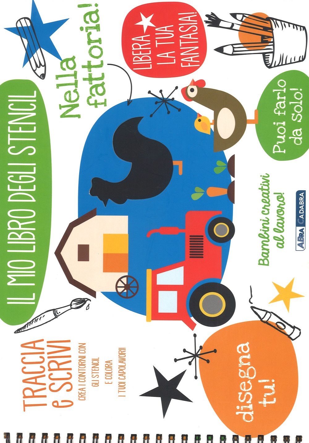 Nella fattoria! Il mio libro degli stencil