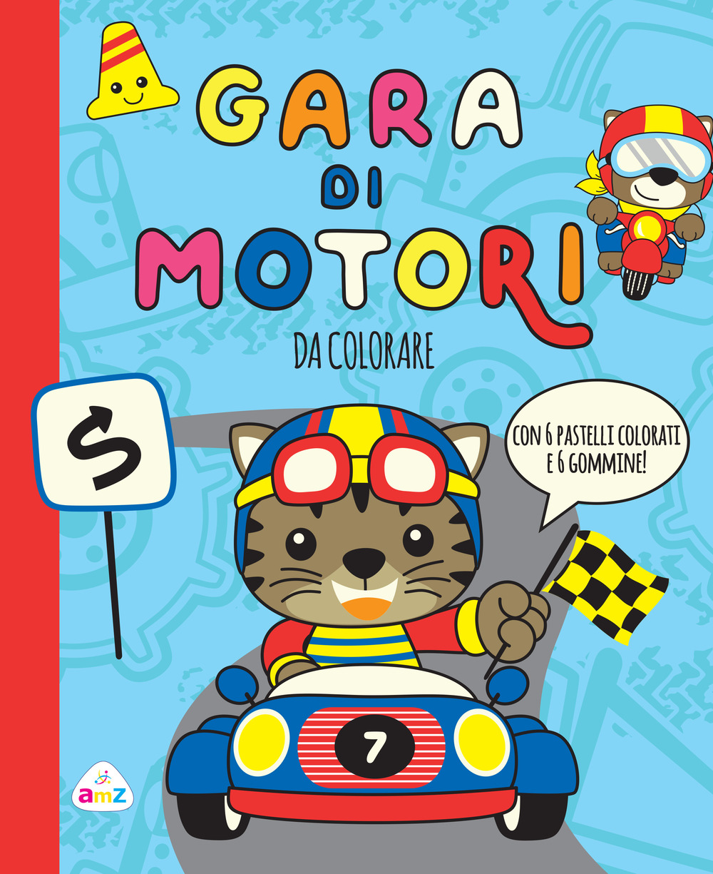 Gara di motori. Da colorare