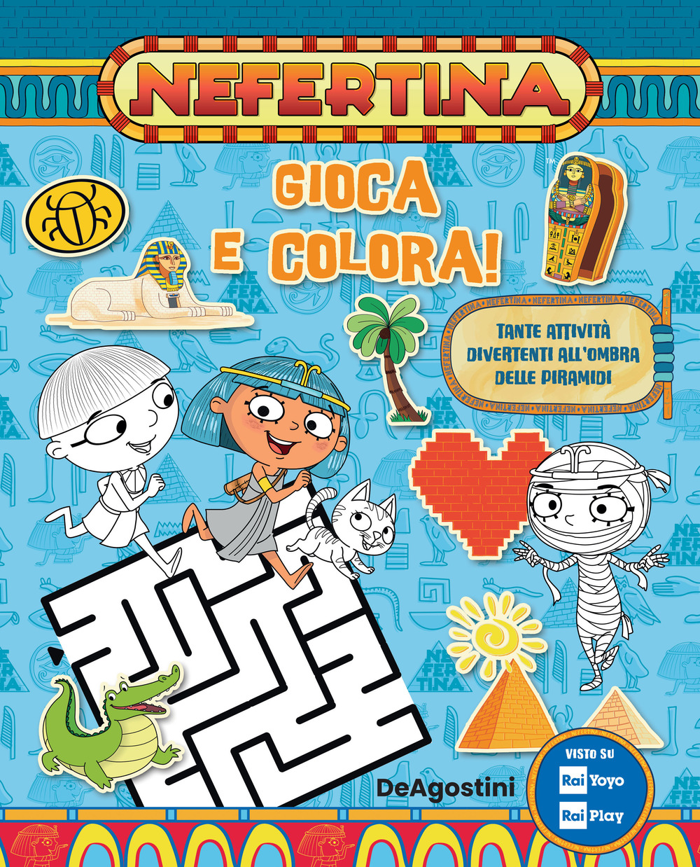Gioca e colora! Tante attività divertenti all'ombra delle piramidi. Nefertina