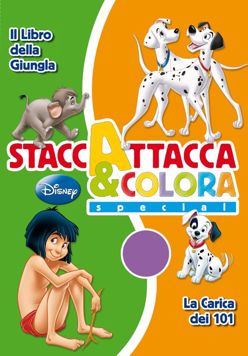 Il libro della giungla-La carica dei 101. Staccattacca e colora special. Con adesivi