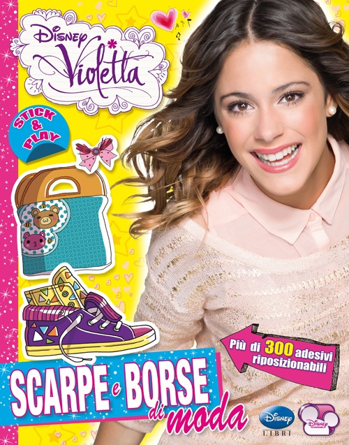 Scarpe e borse di moda. Violetta. Con adesivi