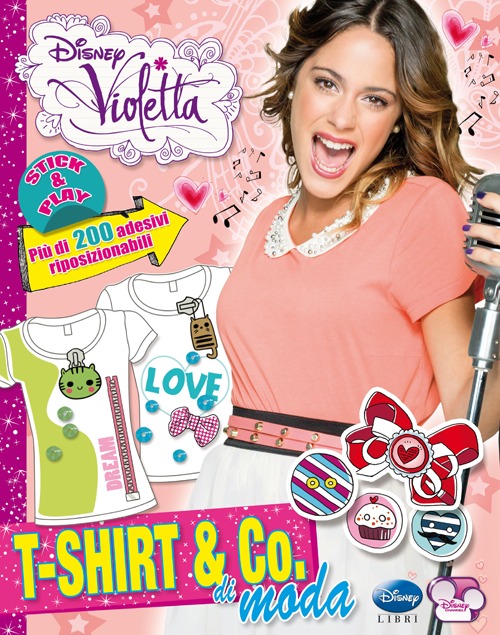 T-shirt & Co. di moda. Violetta. Con adesivi