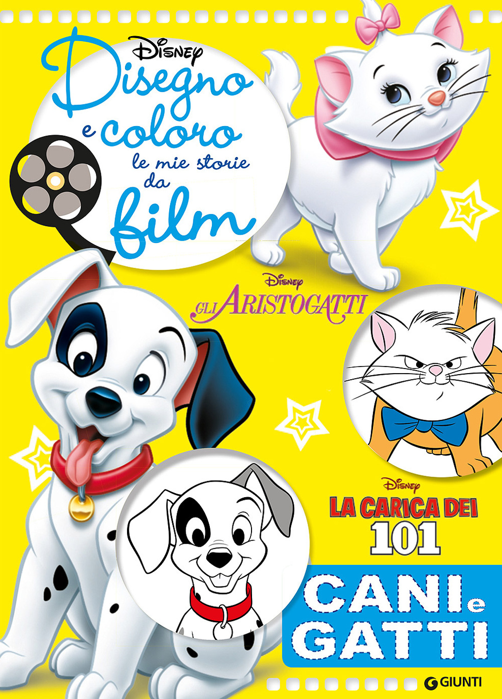 Cani e gatti. Gli Aristogatti, La carica dei 101. Disegno e coloro le mie storie da film