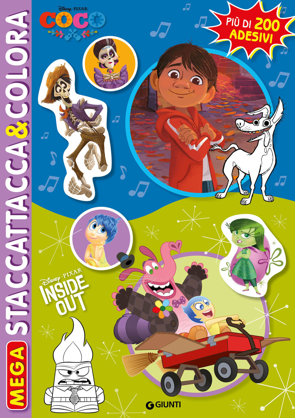 Il viaggio di Arlo-Inside Out-Big Hero 6-Coco. Mega. Staccattacca & colora. Con adesivi