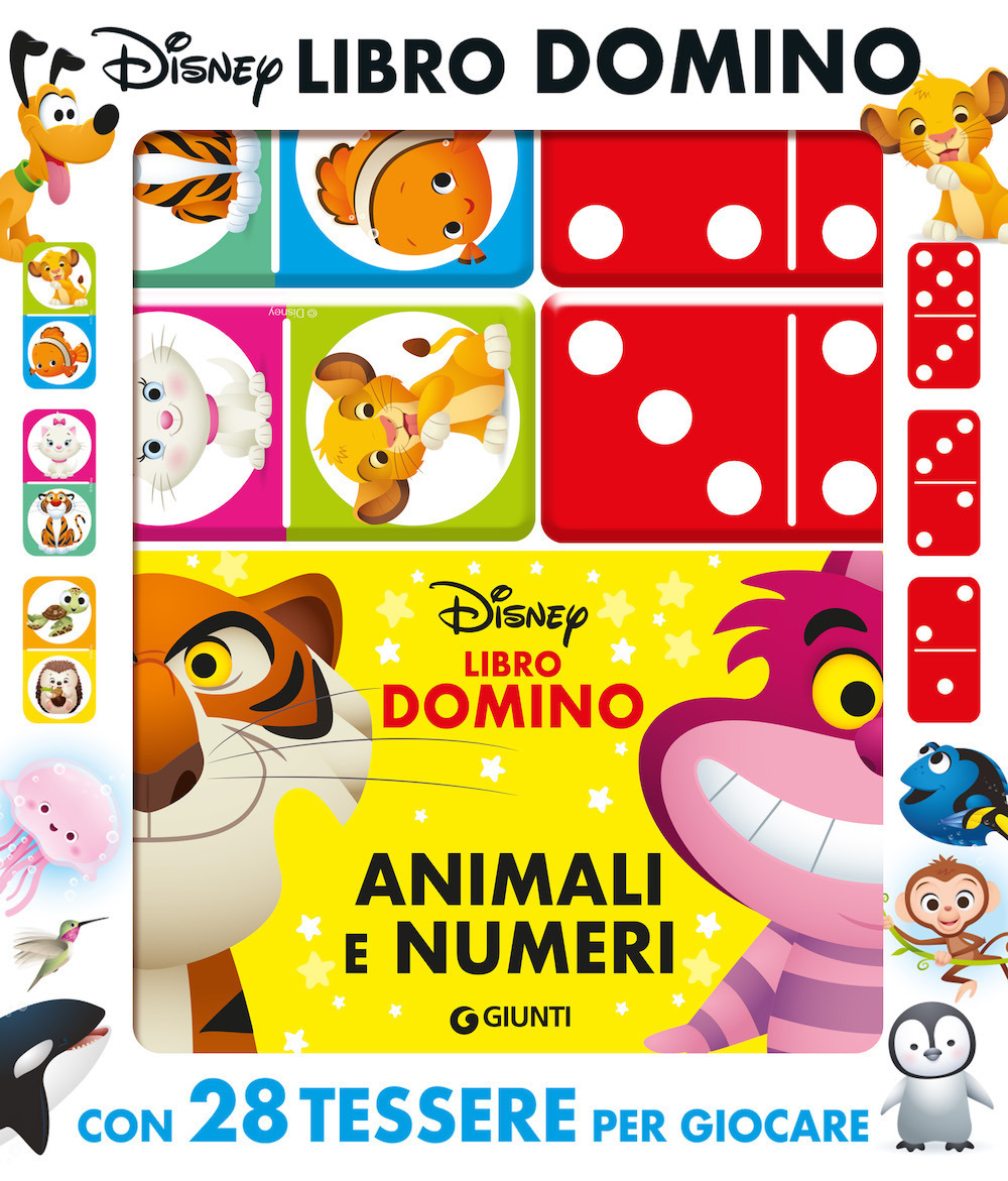 Numeri e animali. Libro domino Disney