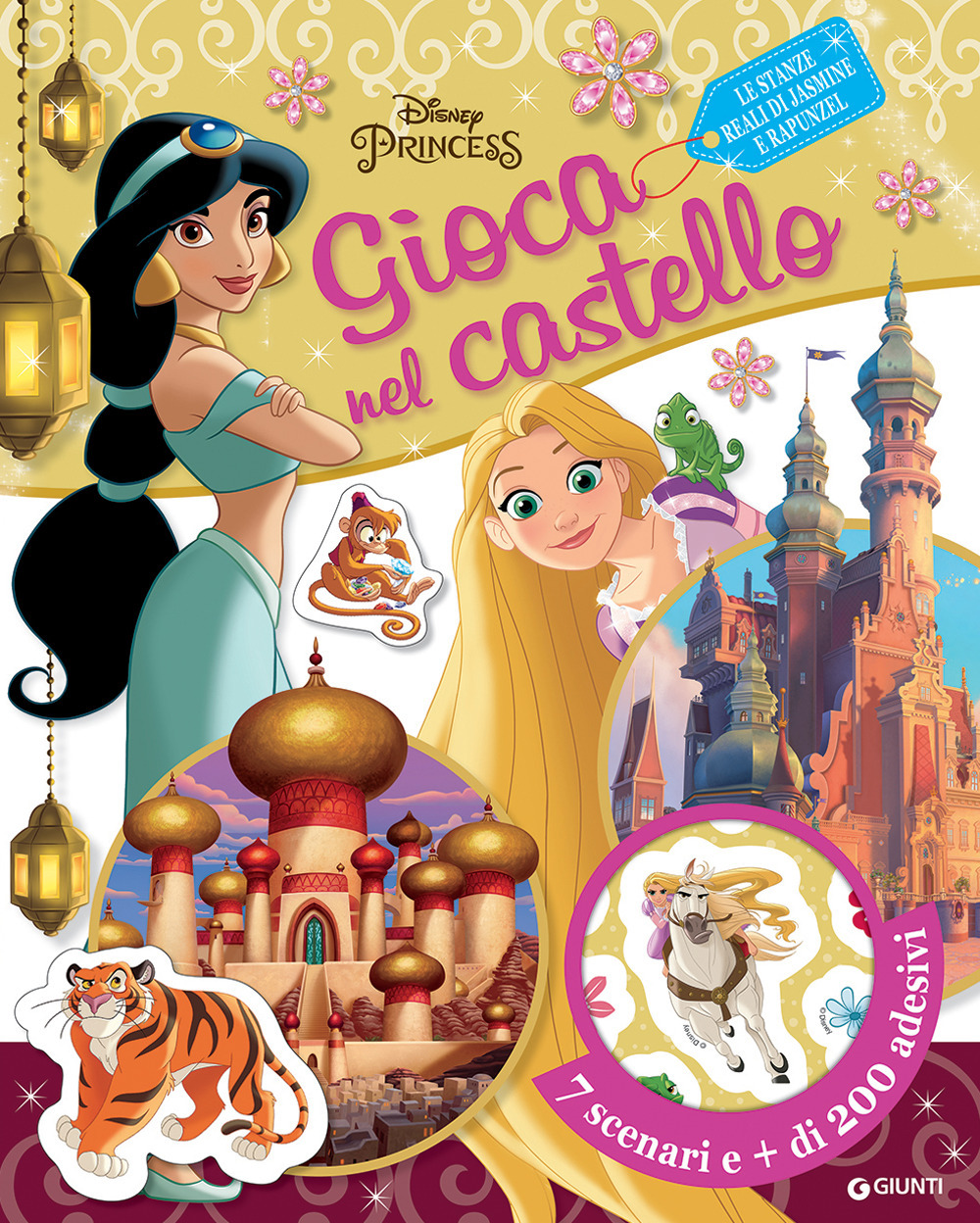 Gioca nel castello. Le stanze reali di Jasmine e Rapunzel. Disney princess