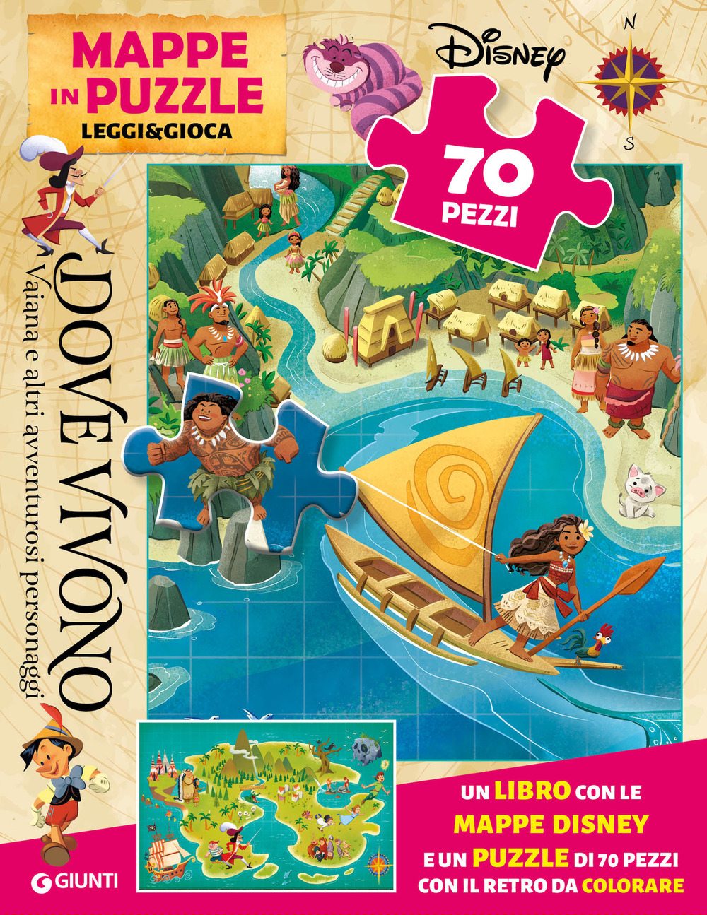 Dove vivono Vaiana e altri amici d’avventura. Mappe in puzzle. Leggi&Gioca
