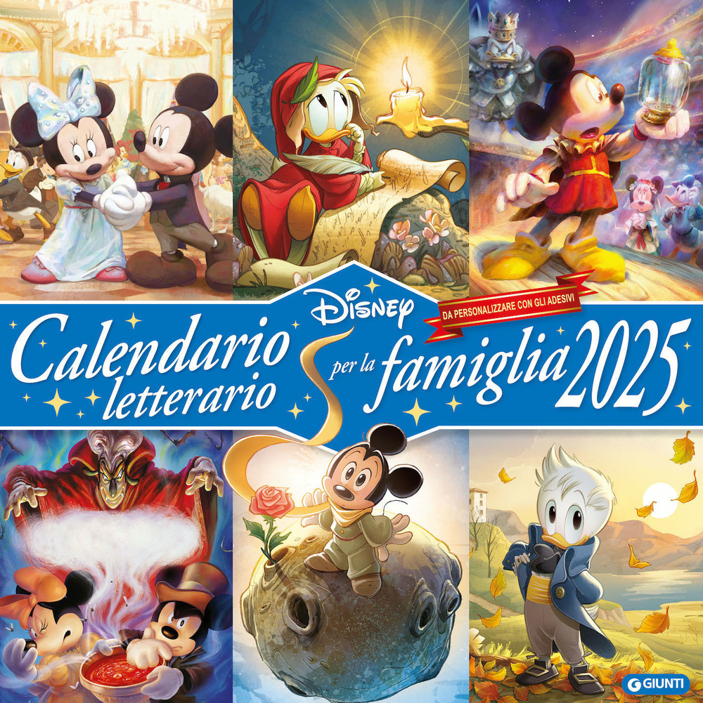 Calendario letterario della famiglia 2025. Disney. Con adesivi