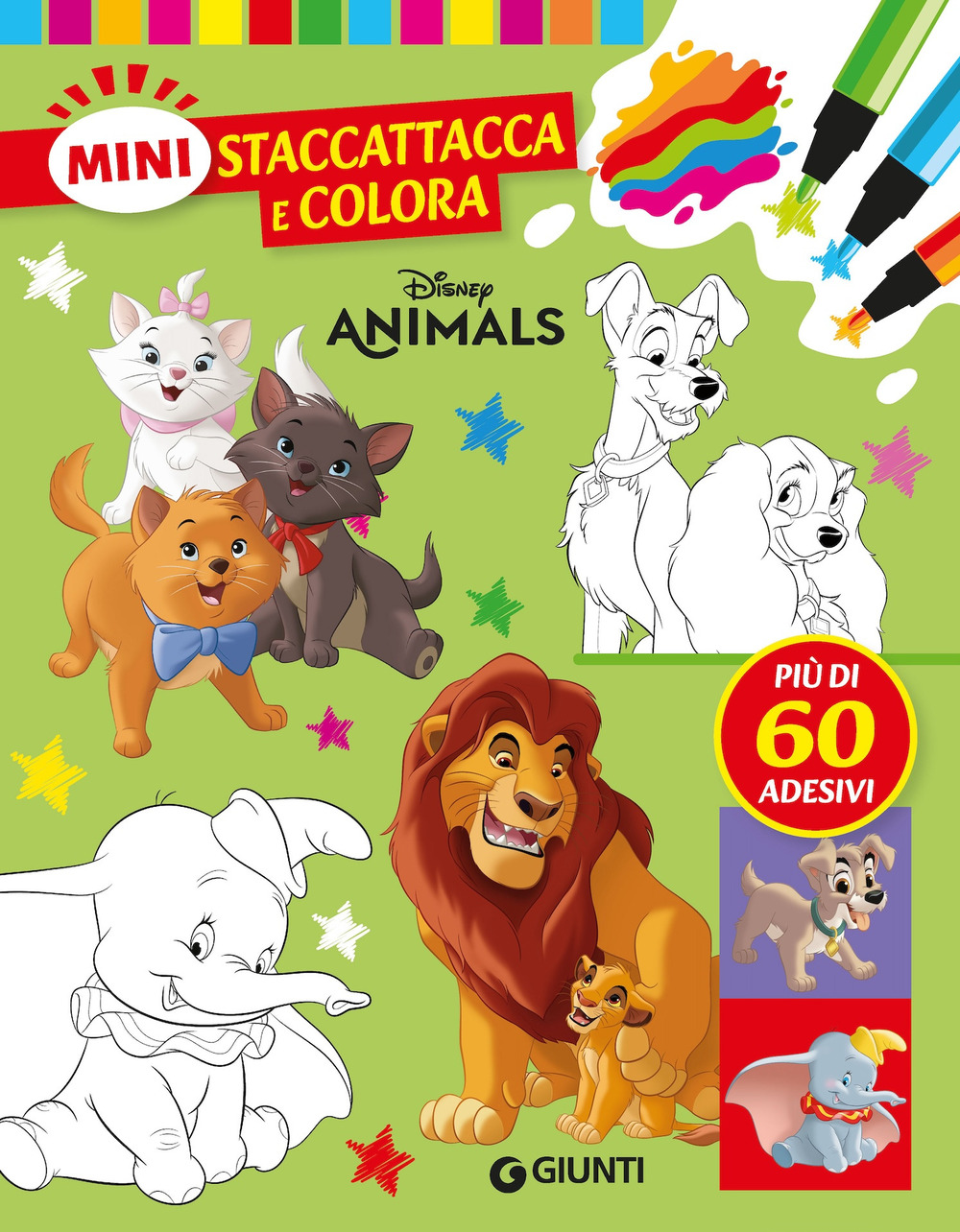 Disney animals. Mini staccattacca & colora. Con adesivi
