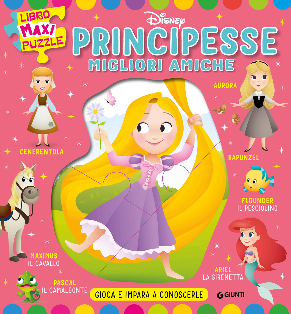 Principesse migliori amiche. Libro Maxi Puzzle Disney. Gioca e impara a conoscerle