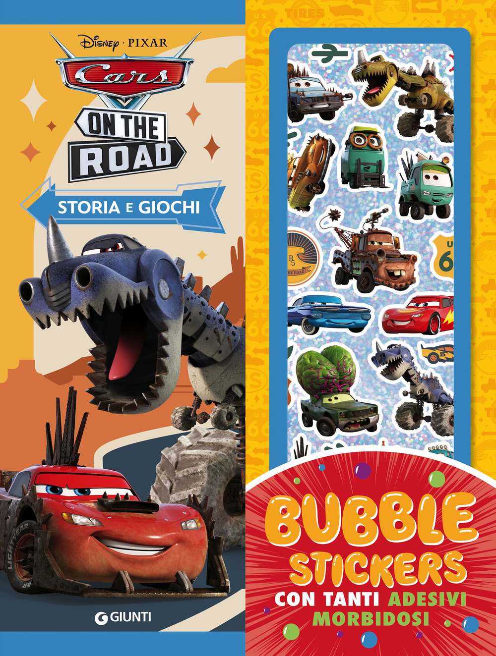 Cars on the road. Bubble stickers. Storia e giochi. Cars