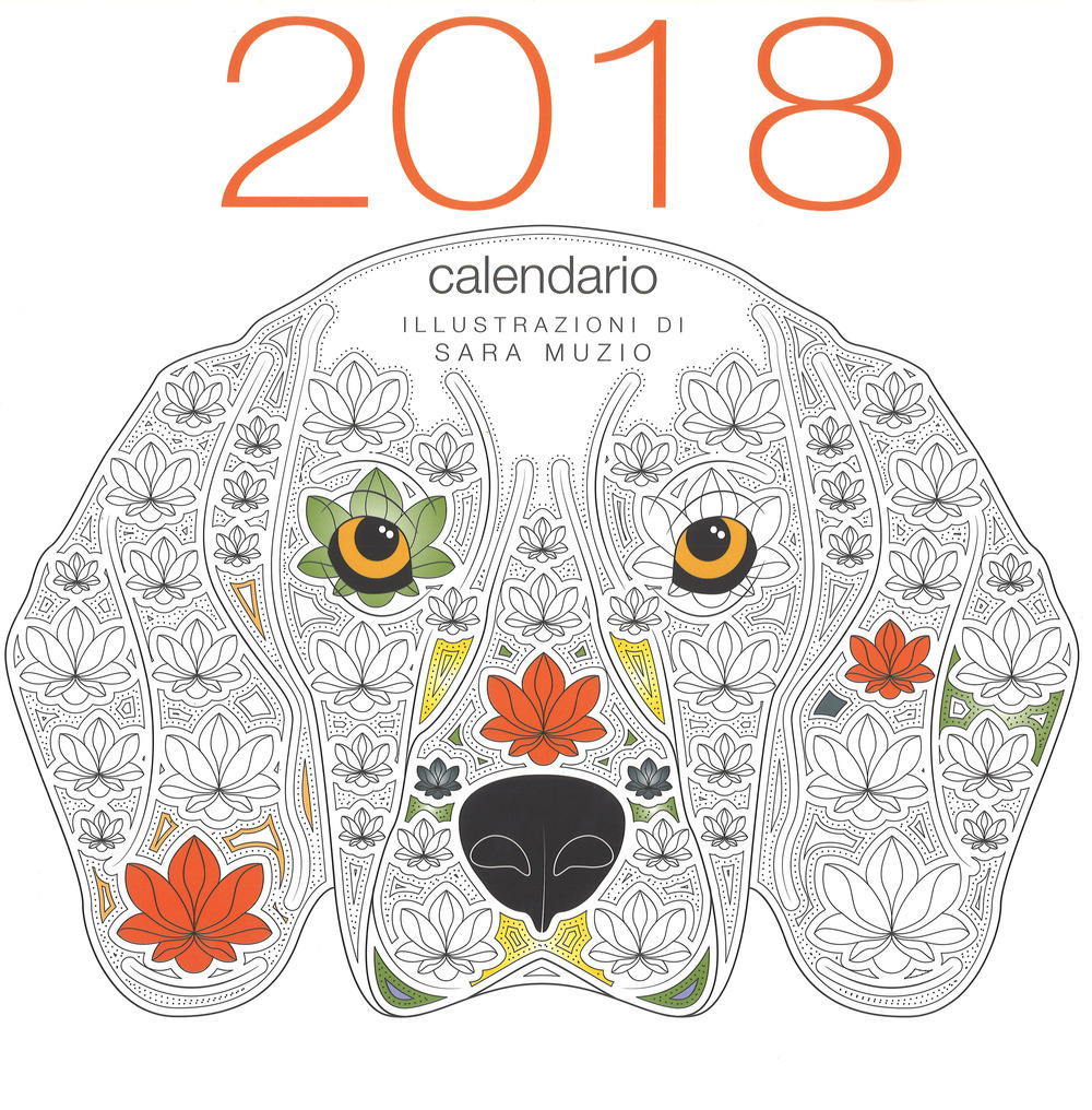 Cani coloring. Calendario da muro 2018