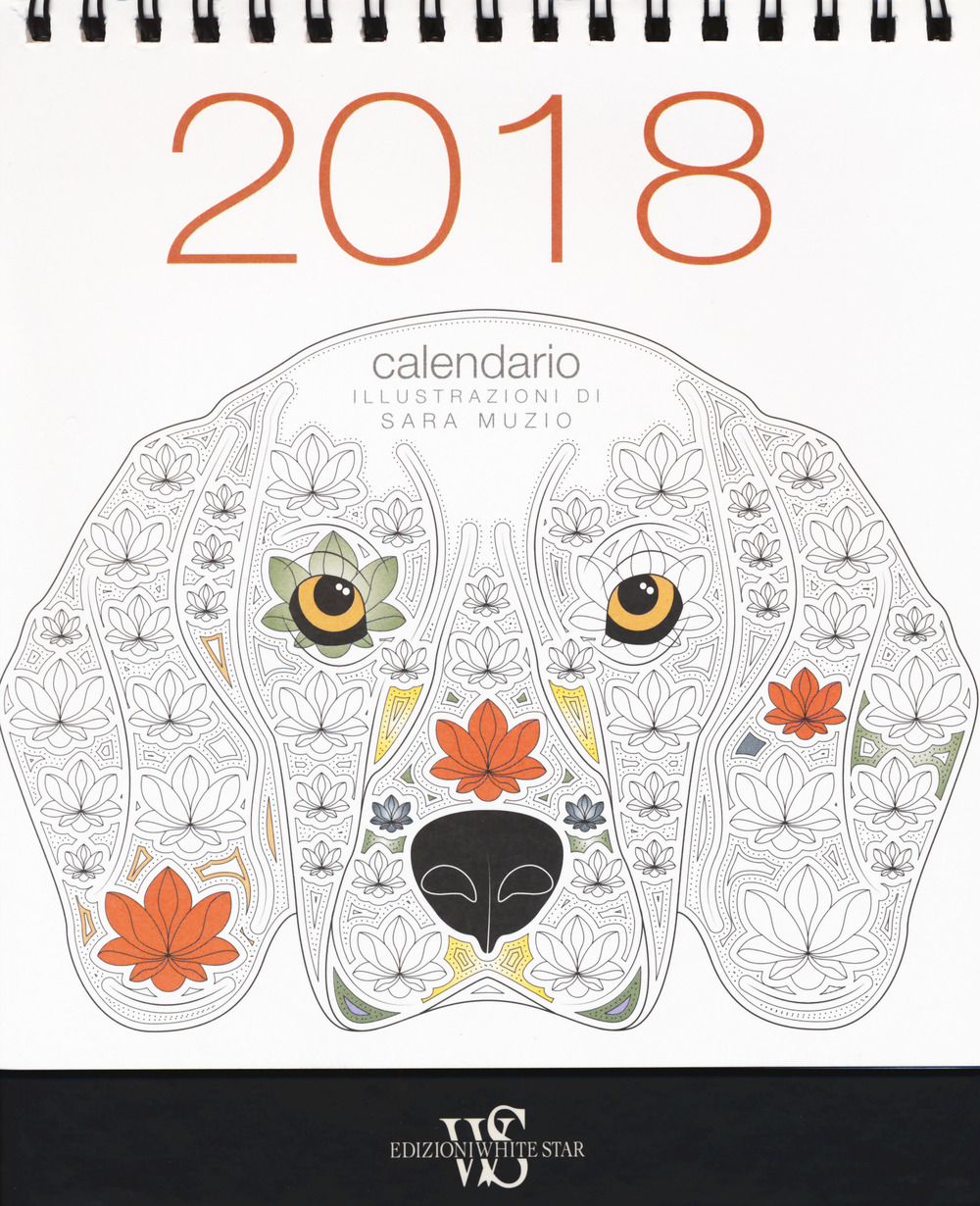 Cani coloring. Calendario da tavolo 2018