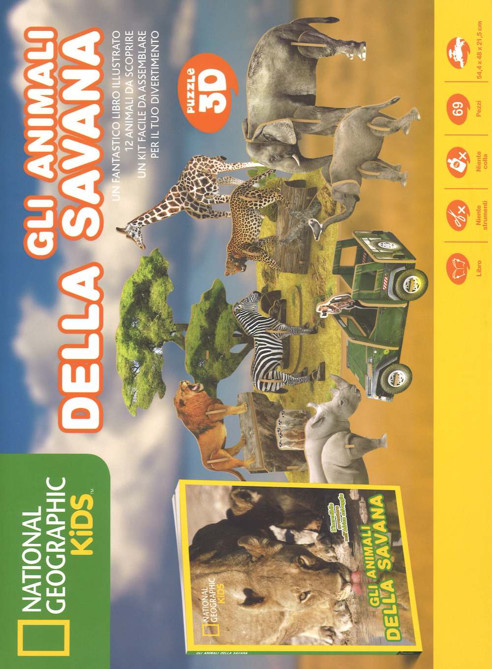 Gli animali della Savana. Libro puzzle